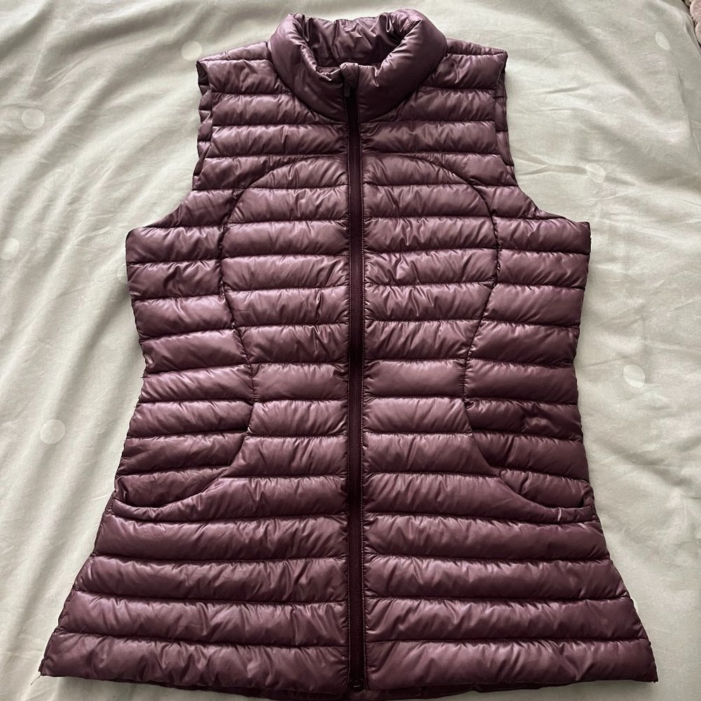 Lululemon Pack It Down Vest *Shine Bordeaux Drama size 6